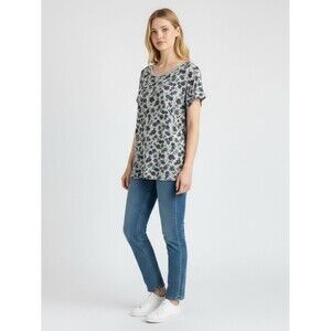 Goldie Gray Floral Print Tee